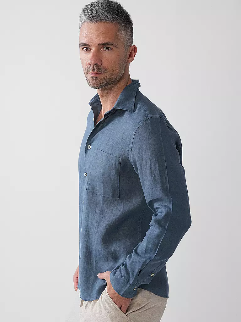 MARC O'POLO | Leinenhemd Regular Fit  | Blau