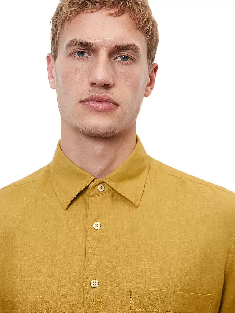 MARC O'POLO | Leinenhemd Regular Fit | gelb
