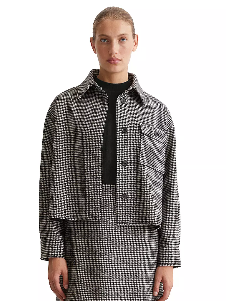 MARC O'POLO | Overshirt Boxy Fit | Schwarz