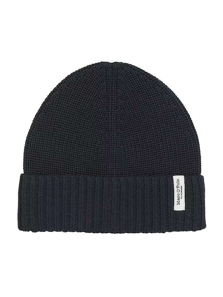 MARC O'POLO | Set 2-teilig Haube und Schal dark navy | schwarz