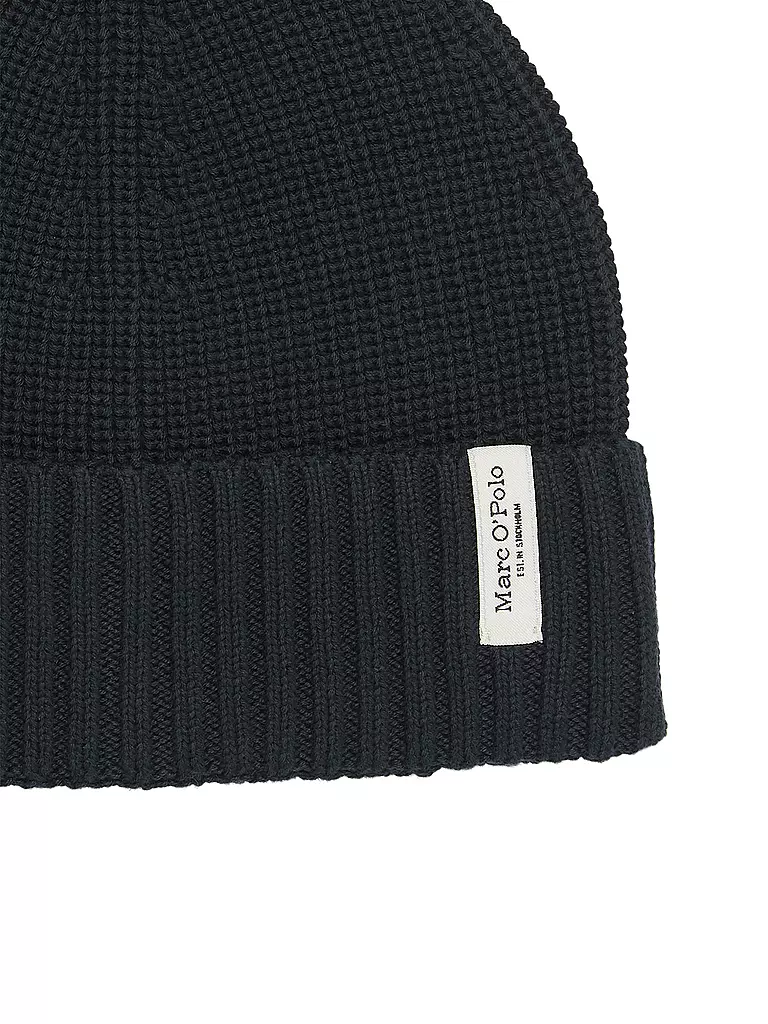 MARC O'POLO | Set 2-teilig Haube und Schal dark navy | schwarz