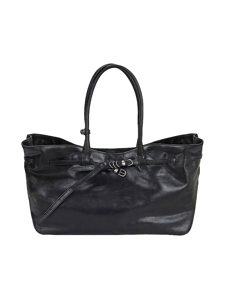 MARGESHERWOOD Borsa in pelle - Shopper GRANDMA USED BAG Large nero