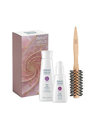 MARLIES MÖLLER | Geschenkset - Strength Daily Mild Shampoo & Hairspray Set inkl. Haarbürste 200ml / 125ml