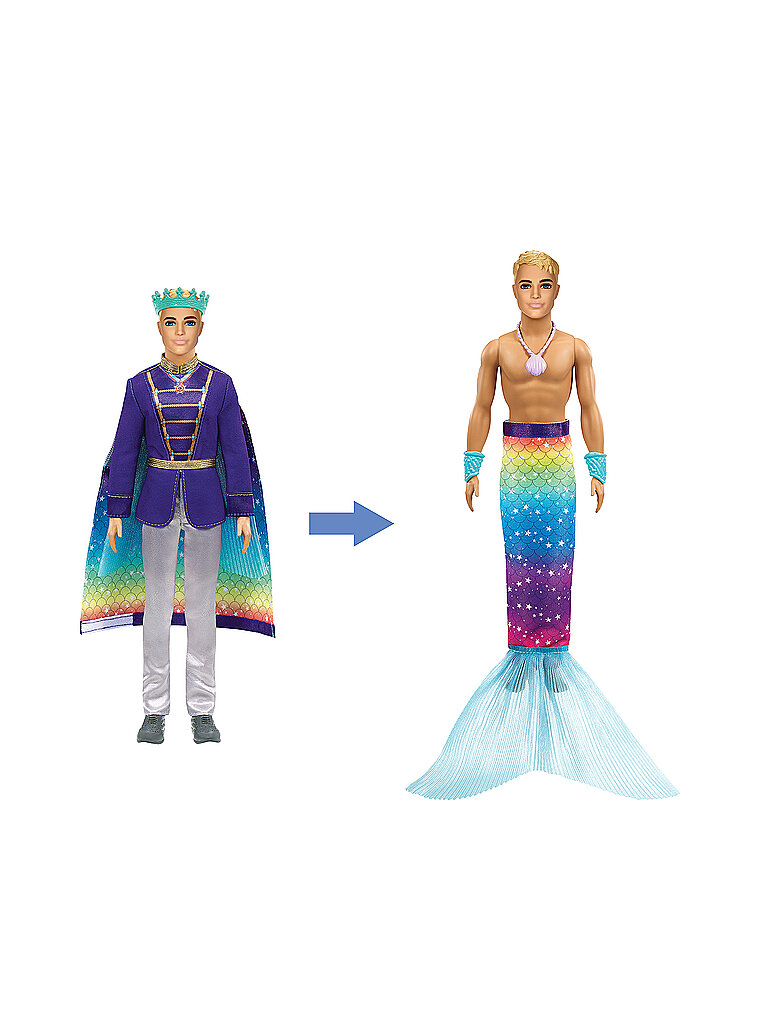 MATTEL Barbie Dreamtopia 2-in-1 Prinz & Meermann Puppe
