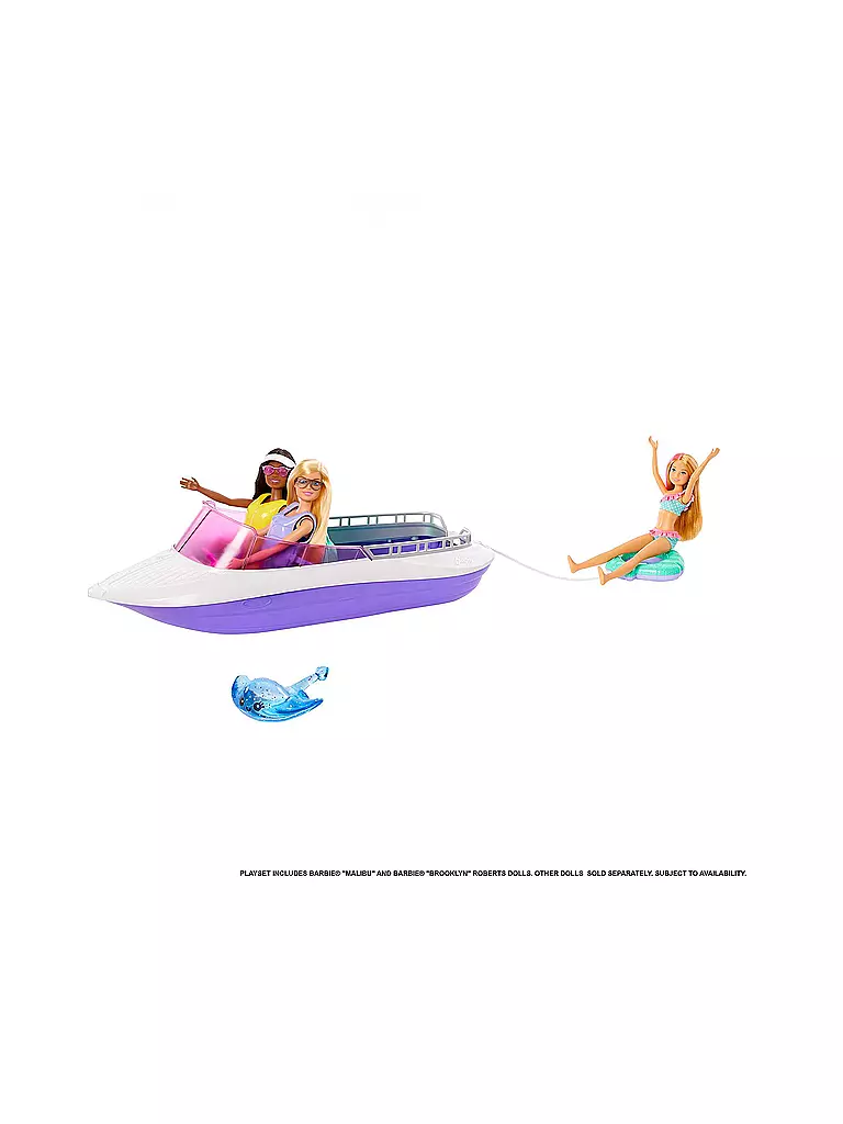 MATTEL Barbie „Meerjungfrauen Power&quot; Boot mit 2 Puppen SN8929