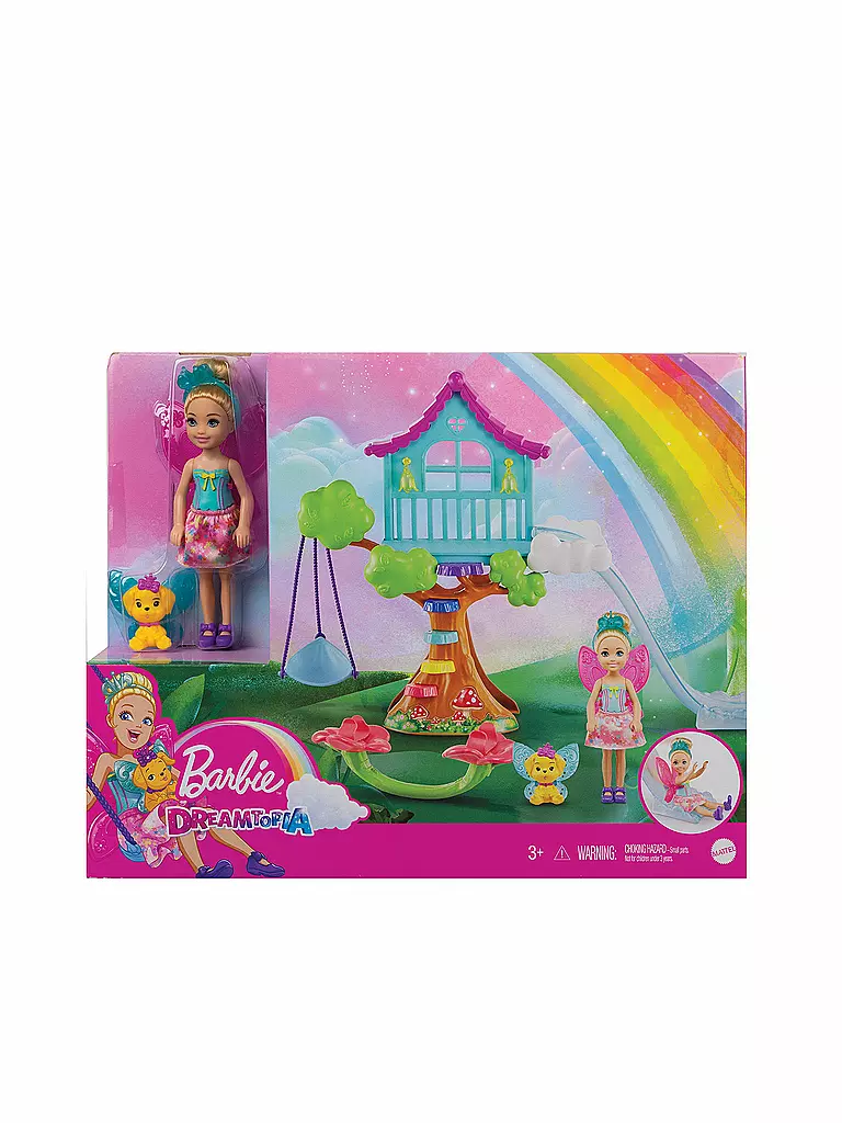 MATTEL | Barbie Dreamtopia Chelsea Regenbogen-Schaukel-Spielset mit Puppe | keine Farbe