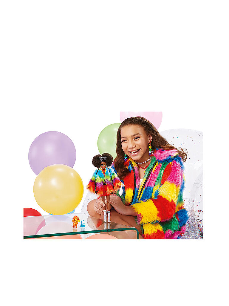 MATTEL | Barbie Extra Puppe mit Afro und Regenbogen-Jacke | keine Farbe