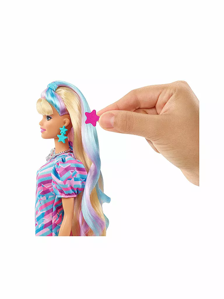 MATTEL | Barbie Totally Hair Puppe (blond) im Sternen-Print Kleid | keine Farbe