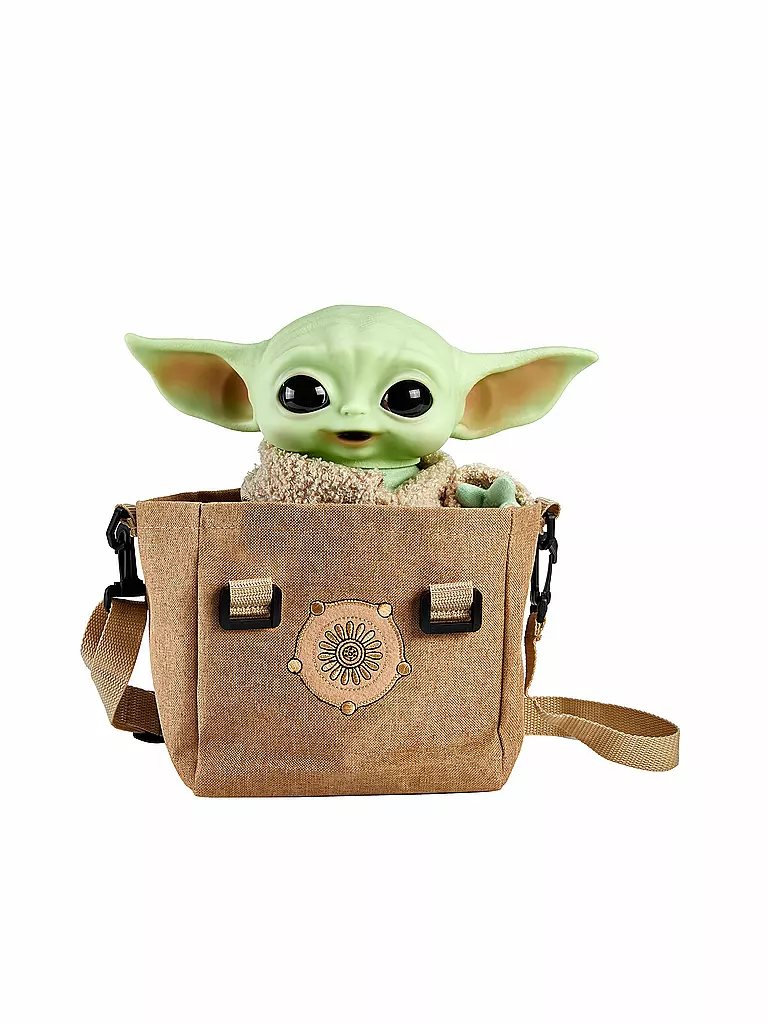MATTEL | Star Wars Mandalorian The Child Baby Yoda Funktionsplüsch & Tasche Geschenkset | grün