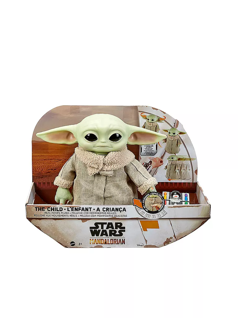 MATTEL | Star Wars Mandalorian The Child Baby Yoda Funktionsplüsch | grün