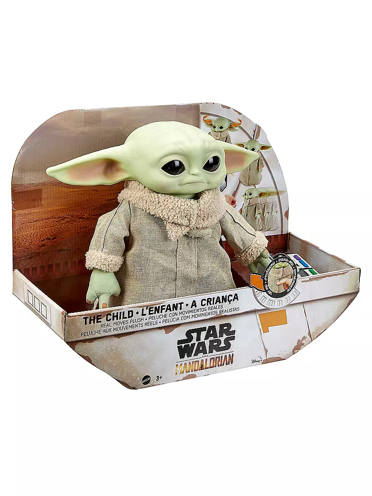 MATTEL | Star Wars Mandalorian The Child Baby Yoda Funktionsplüsch | grün