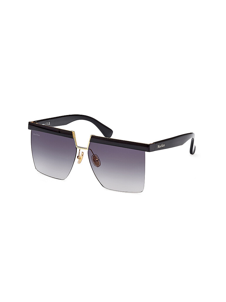 Damen MM0071 FLAT 01A Gläser SONNENBRILLEN Metall Schwarz Rauch Geometrisch Normal Schattiert