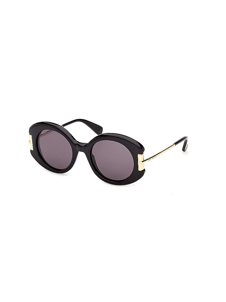 Max Mara Damen Max Mara MM0188 01A Sonnenbrillen Acetat Schwarz Rauch Rund Normal