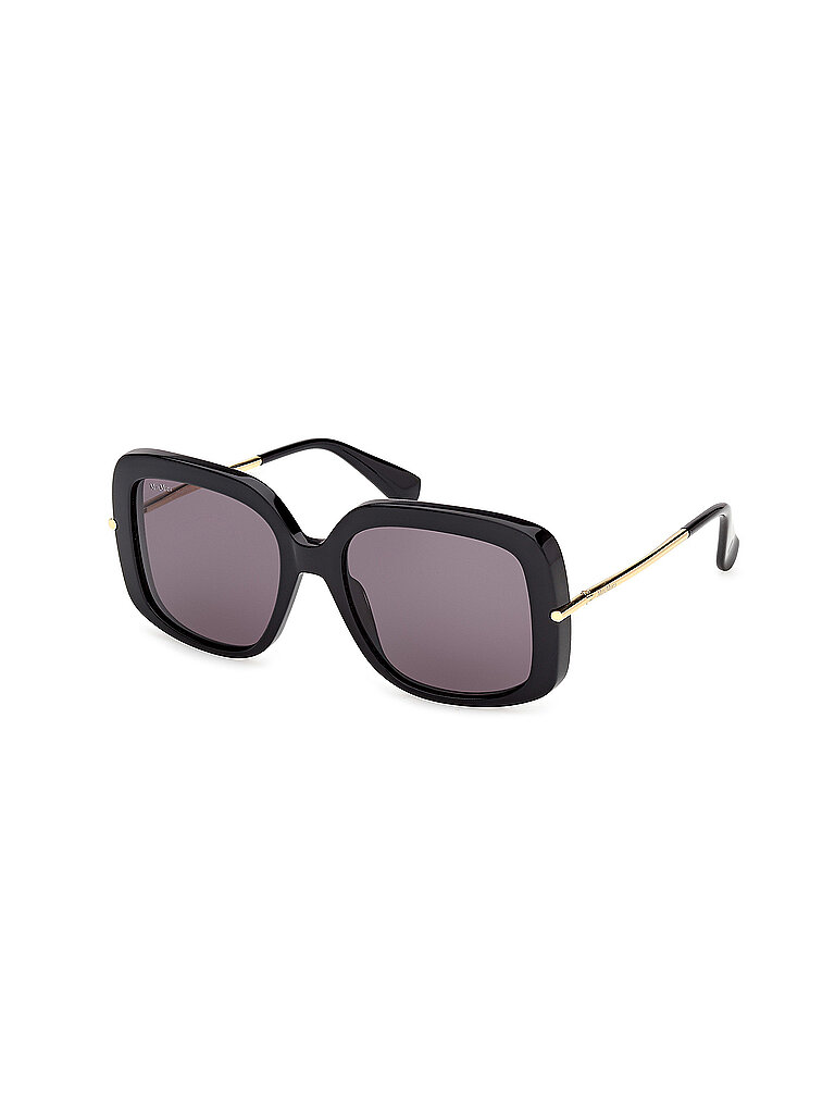 Max Mara Damen Max Mara MM0195 01A Sonnenbrillen Acetat Schwarz Rauch Rund Normal