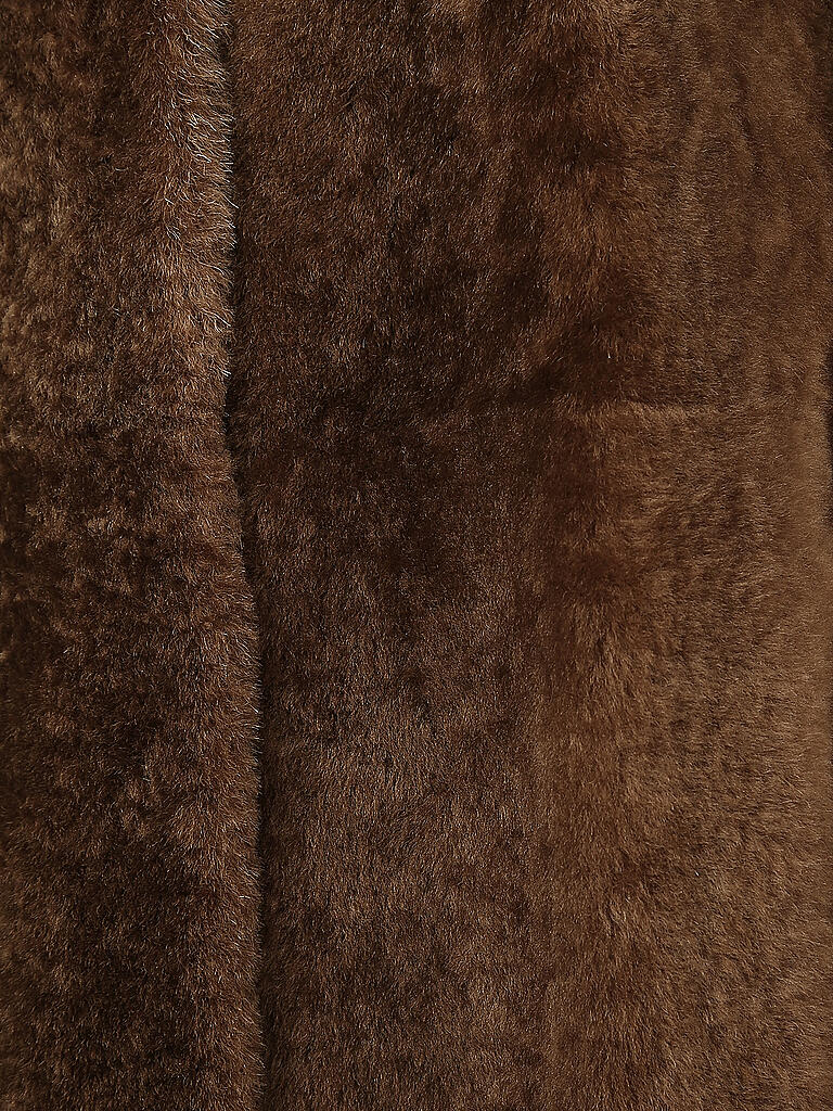 MAX MARA STUDIO | Lammfellmantel - Ledermantel Natalia | braun