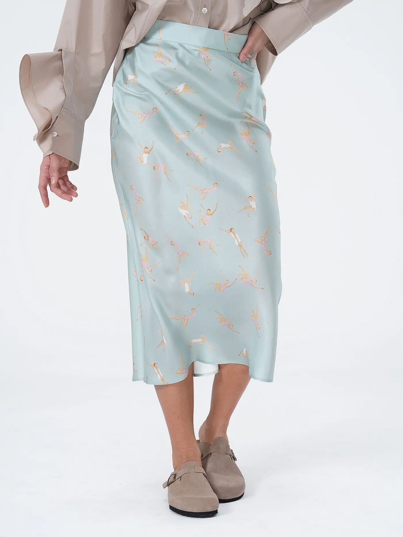 MAX MARA STUDIO | Seidenrock CAVALLO | blau