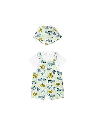 MAYORAL | Baby Set 3-teilig T-Shirt, Latzhose und Haube