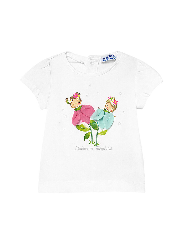 MAYORAL Mädchen T Shirt  Blumen  weiß | 74