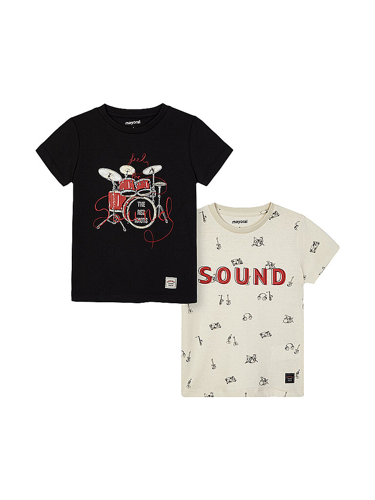 MAYORAL Jungen T Shirt 2er Pkg schwarz | 92
