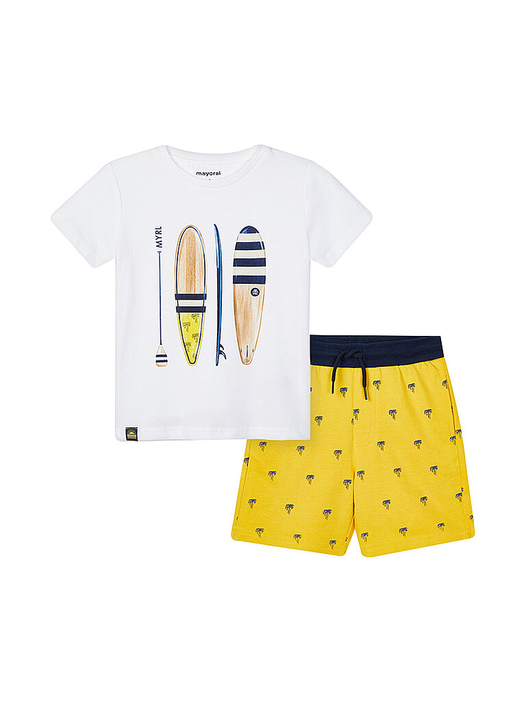 MAYORAL Jungen Set - Short und T Shirt  gelb | 128