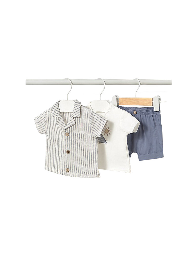 MAYORAL Baby Garnitur-Set 3-teillig Hemd, T-Shirt und Shorts – MAYORAL