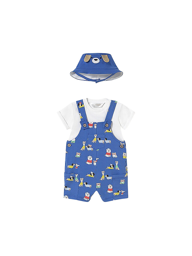 MAYORAL Baby Set 3-teilig T-Shirt, Latzhose und Mütze – MAYORAL
