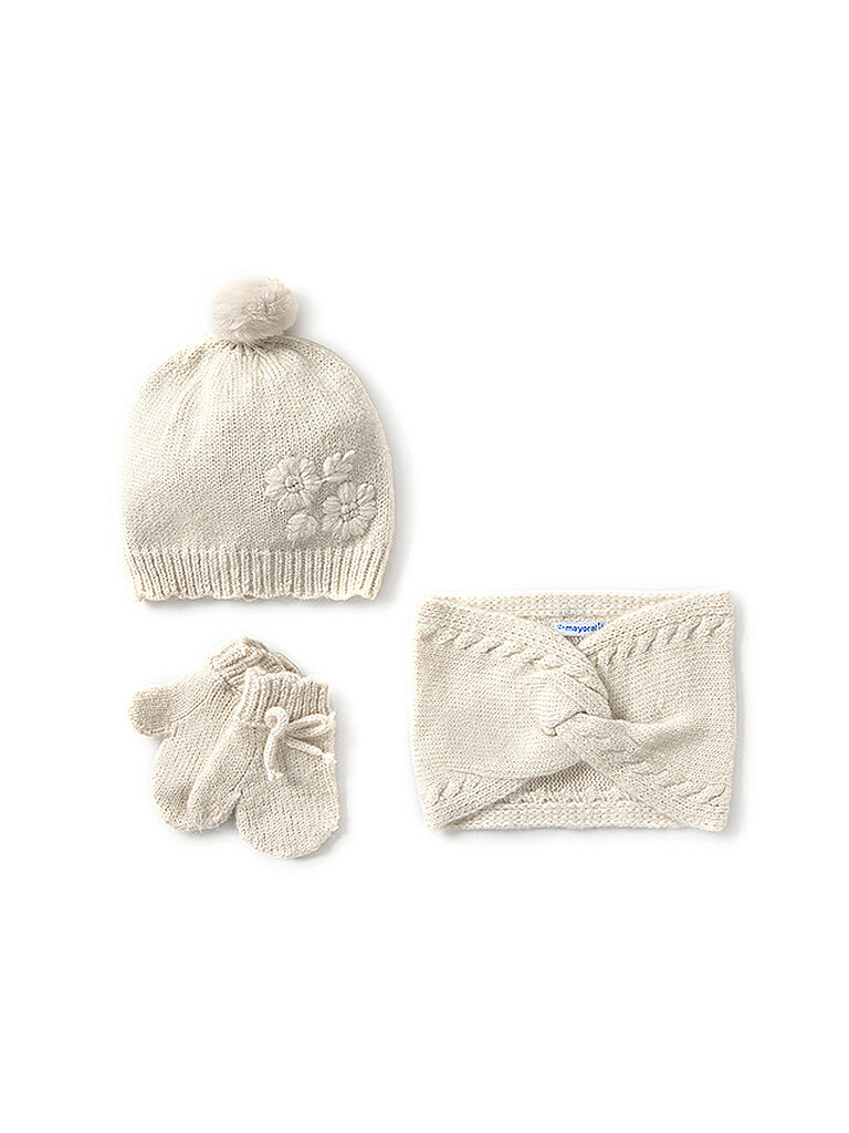 MAYORAL Baby Set 3-teilig Mütze, Schal und Fäustlinge | 6M – MAYORAL