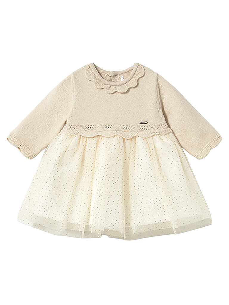 Mayoral Kleid langarm 2in1 Strickpullover und Tüllrock Glitzer