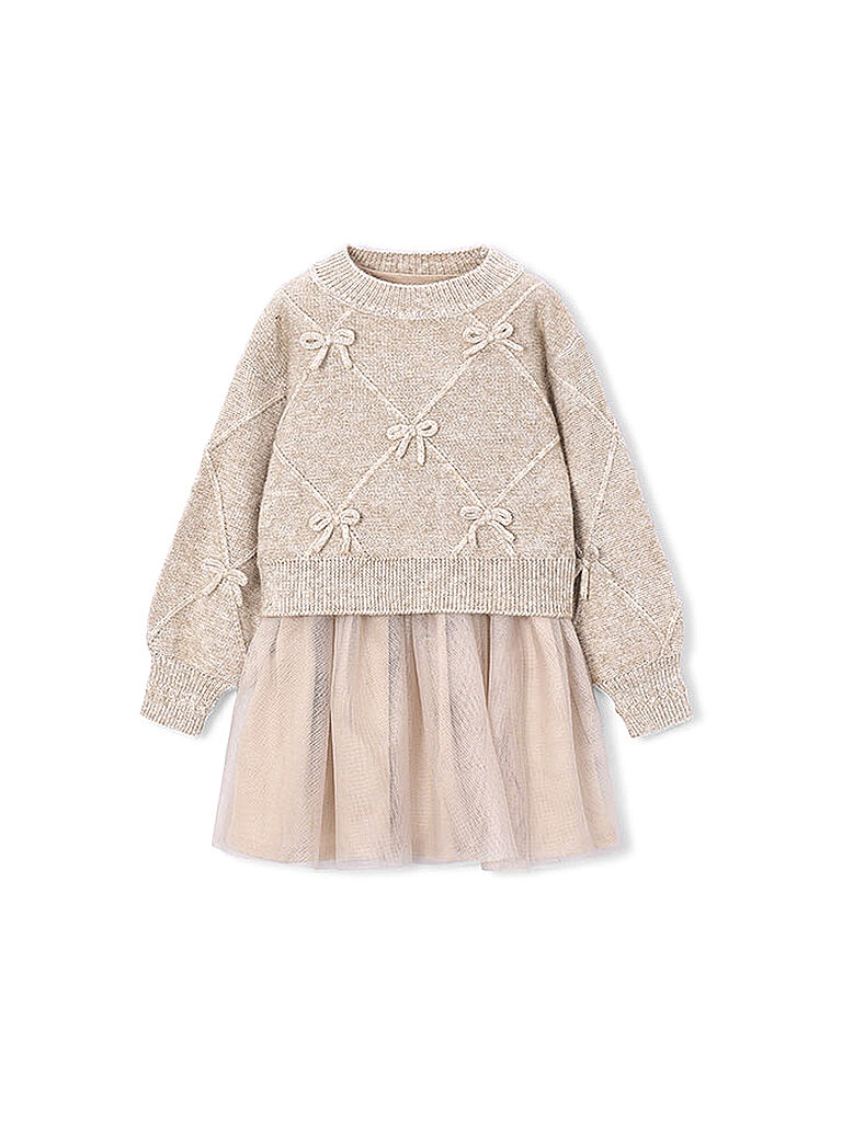 Mayoral 2-tlg. Set Pullover Schleifen und Tüllkleid ohne Arm