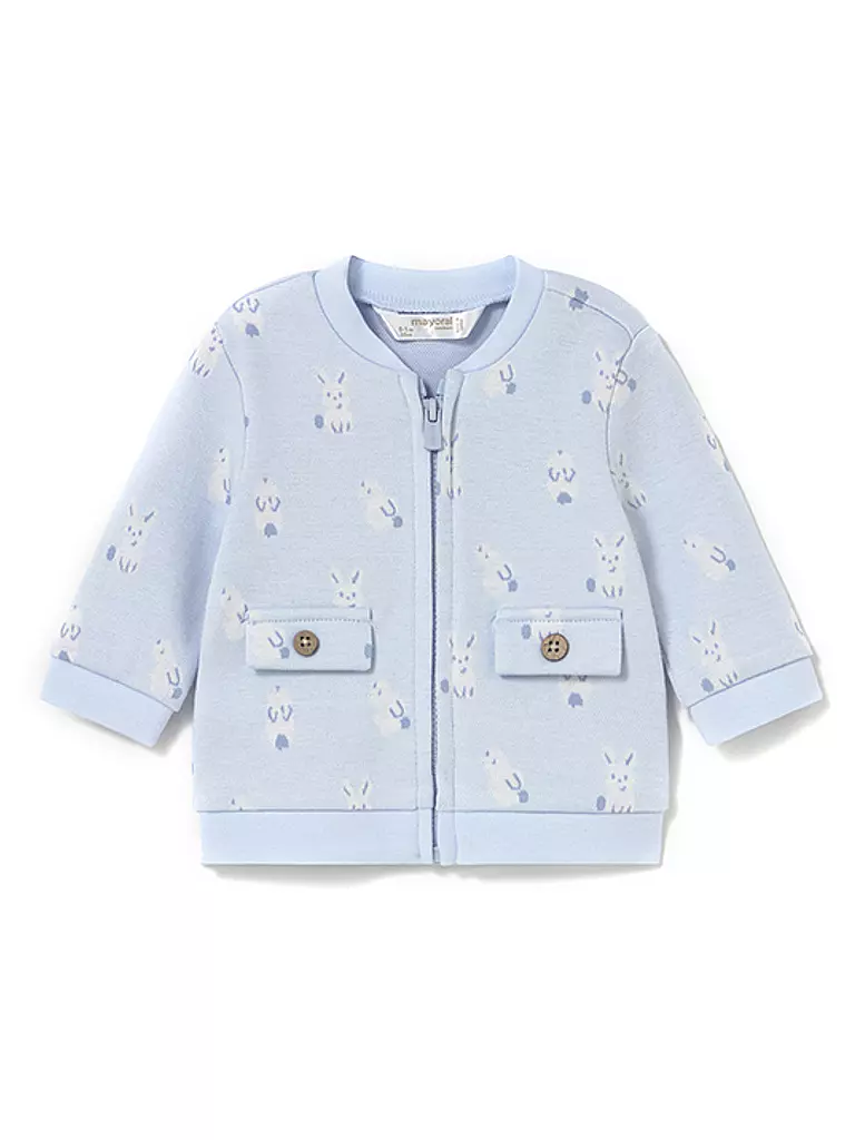 MAYORAL | Baby Jungen Set 3-teilig Jacke, Langarmshirt und Hose | blau