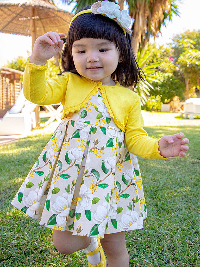 Mayoral Strickmantel & Mütze Set Für Baby Mädchen - Beige Herbst-Winter Kollektion