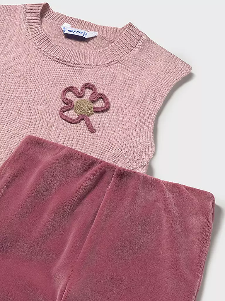 MAYORAL | Baby Mädchen Set 3-teillig Pullunder, Langarmshirt und Hose | rosa