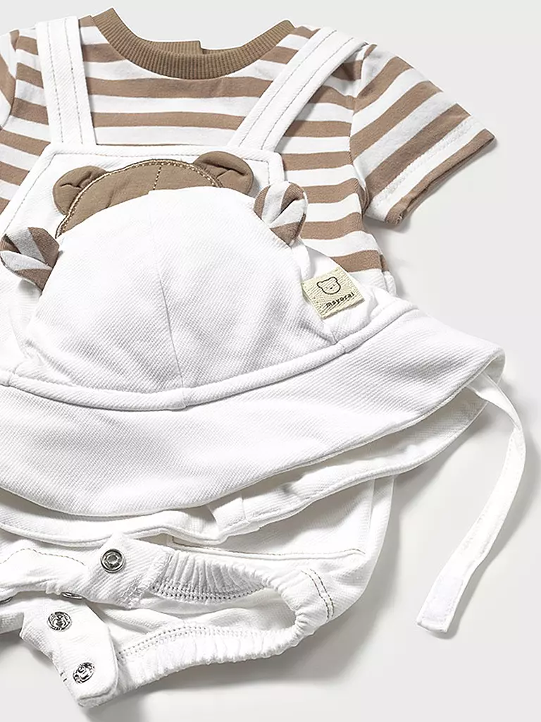 MAYORAL | Baby Set 2-teilig Strampler und Mütze | creme