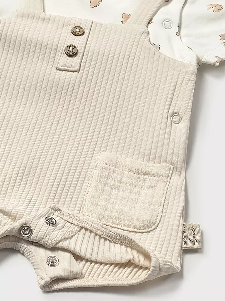 MAYORAL | Baby Set 2-teilig T-Shirt und Latzhose | creme