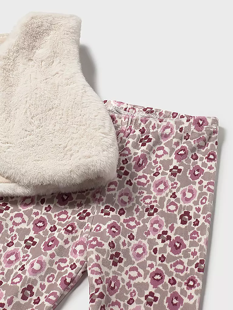 MAYORAL | Baby Set 3-teilig Gilet, Langarmshirt und Leggings | rosa