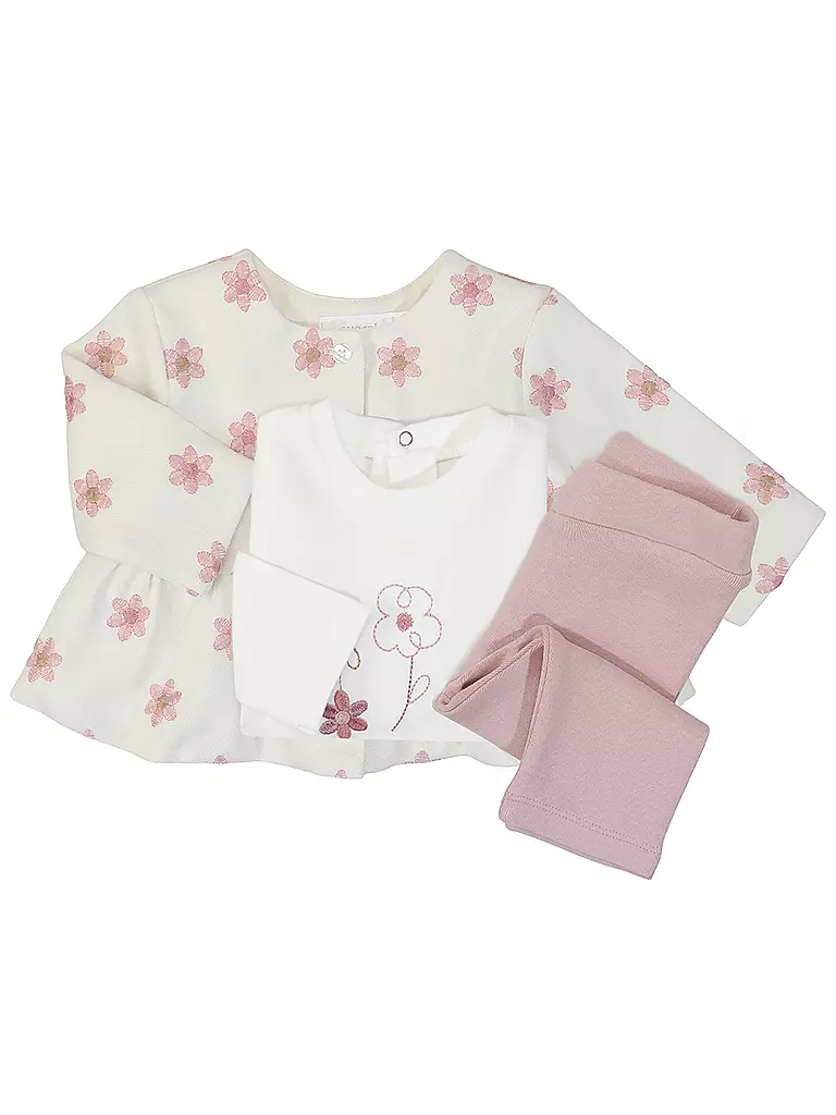 MAYORAL | Baby Set 3-teilig Jacke, Langarmshirt und Leggings | rosa