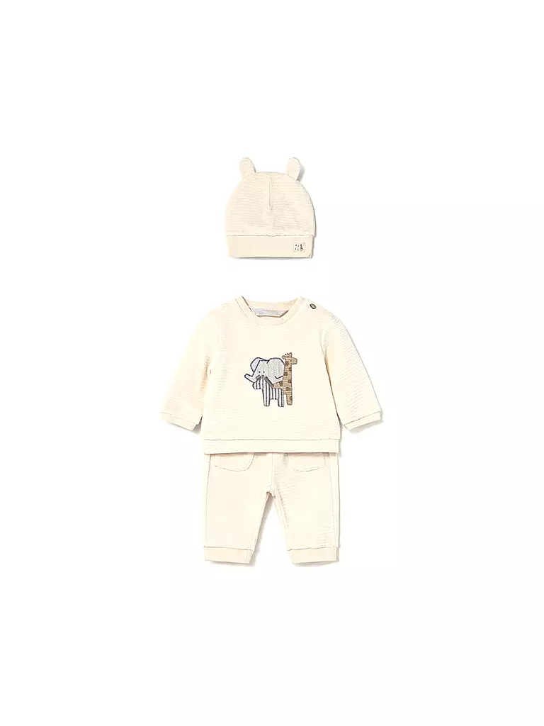 MAYORAL | Baby Set 3-teilig Pullover, Hose, Mütze | creme