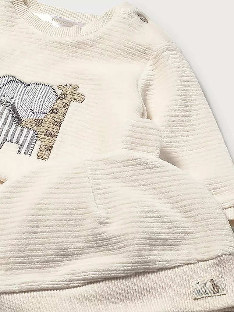 MAYORAL | Baby Set 3-teilig Pullover, Hose, Mütze | creme
