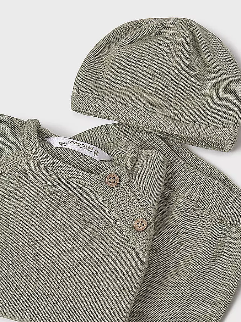 MAYORAL | Baby Set 3-teilig Pullover, Hose und Mütze | grün