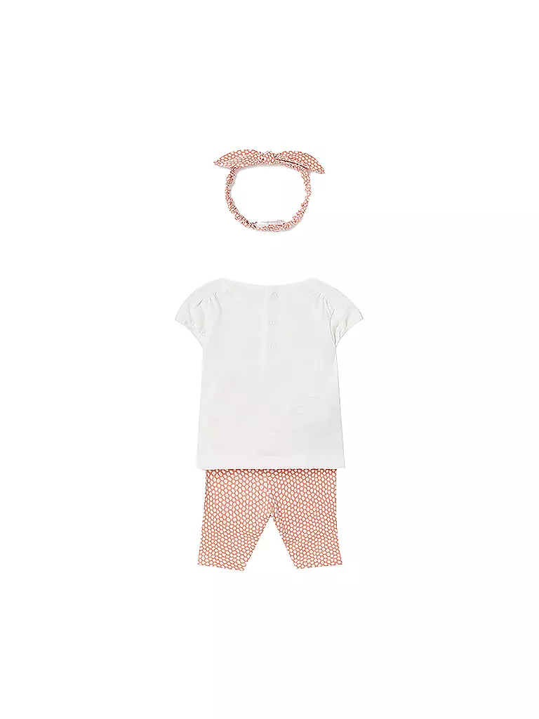 MAYORAL | Baby Set 3-teilig T-Shirt, Caprihose und Haarband  | orange