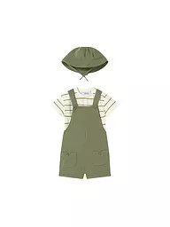 MAYORAL | Baby Set 3-teilig T-Shirt, Latzhose und Mütze | grün
