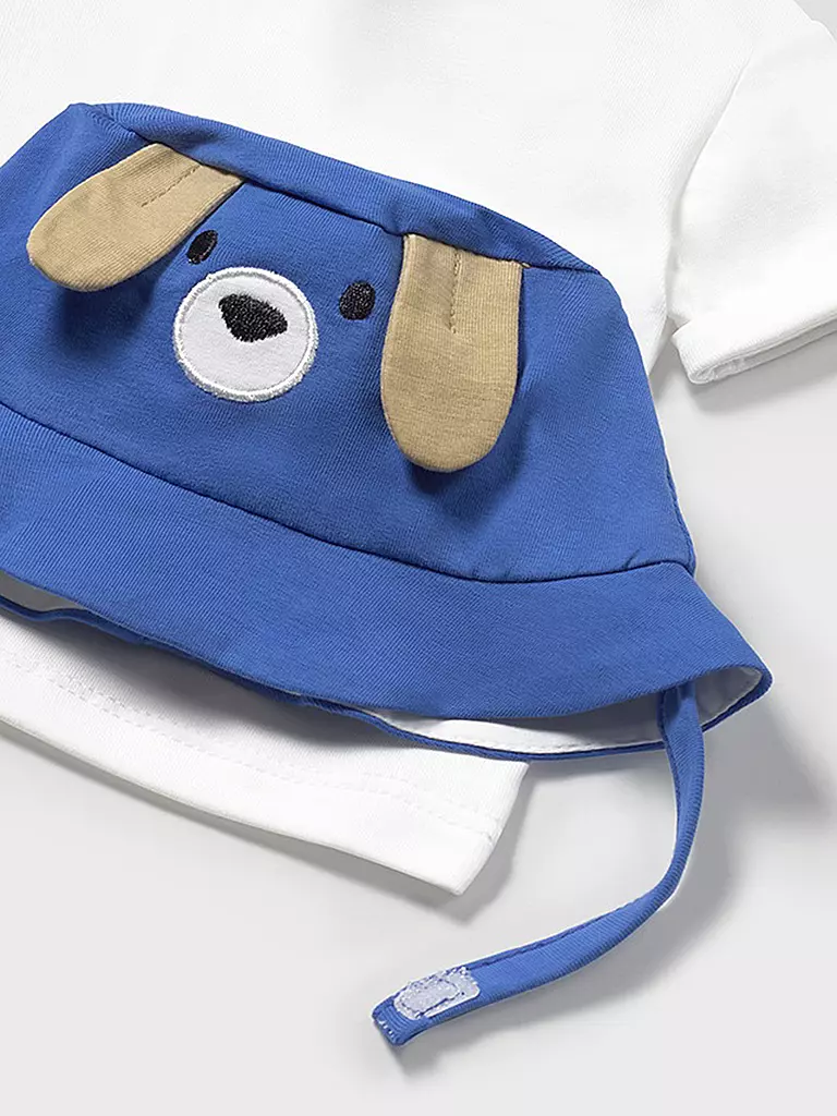 MAYORAL | Baby Set 3-teilig T-Shirt, Latzhose und Mütze | blau