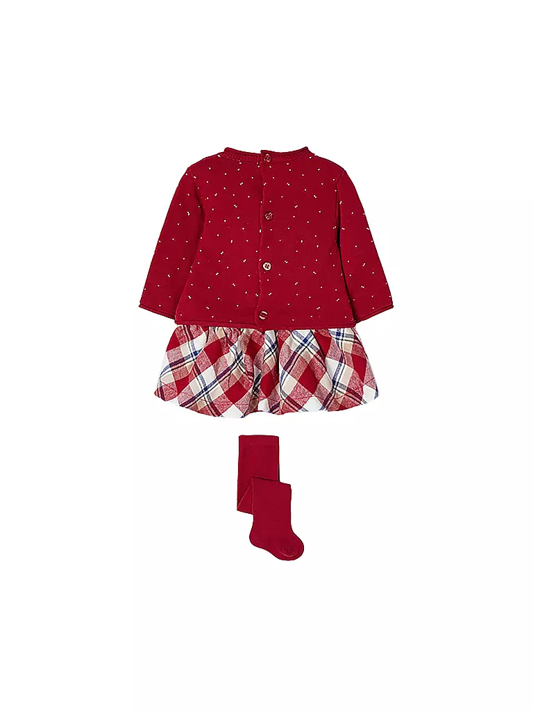 MAYORAL | Baby Set Pullover, Rock und Strumpfhose 3 teilig  | rot