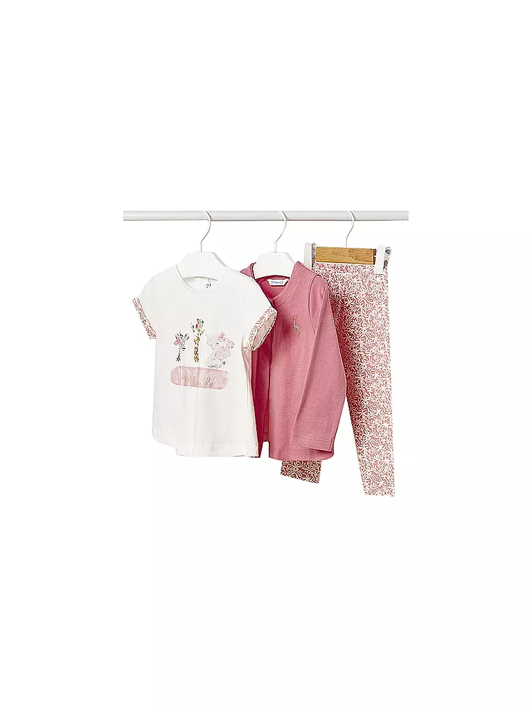 MAYORAL | Baby Set T-Shirt, Jäckchen, Leggings 3-teilig  | rosa