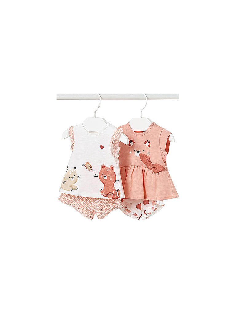 MAYORAL | Baby Set T-Shirt und Shorts 4-teilig  | orange