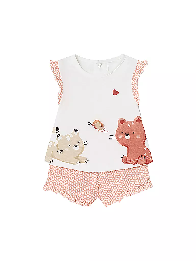MAYORAL | Baby Set T-Shirt und Shorts 4-teilig | orange