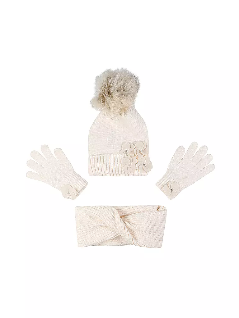 MAYORAL | Mädchen Haube, Handschuhe und Schal 3teilig creme | creme