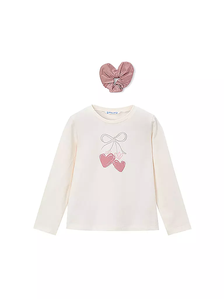 MAYORAL | Mädchen Langarmshirt und Haargummi | creme