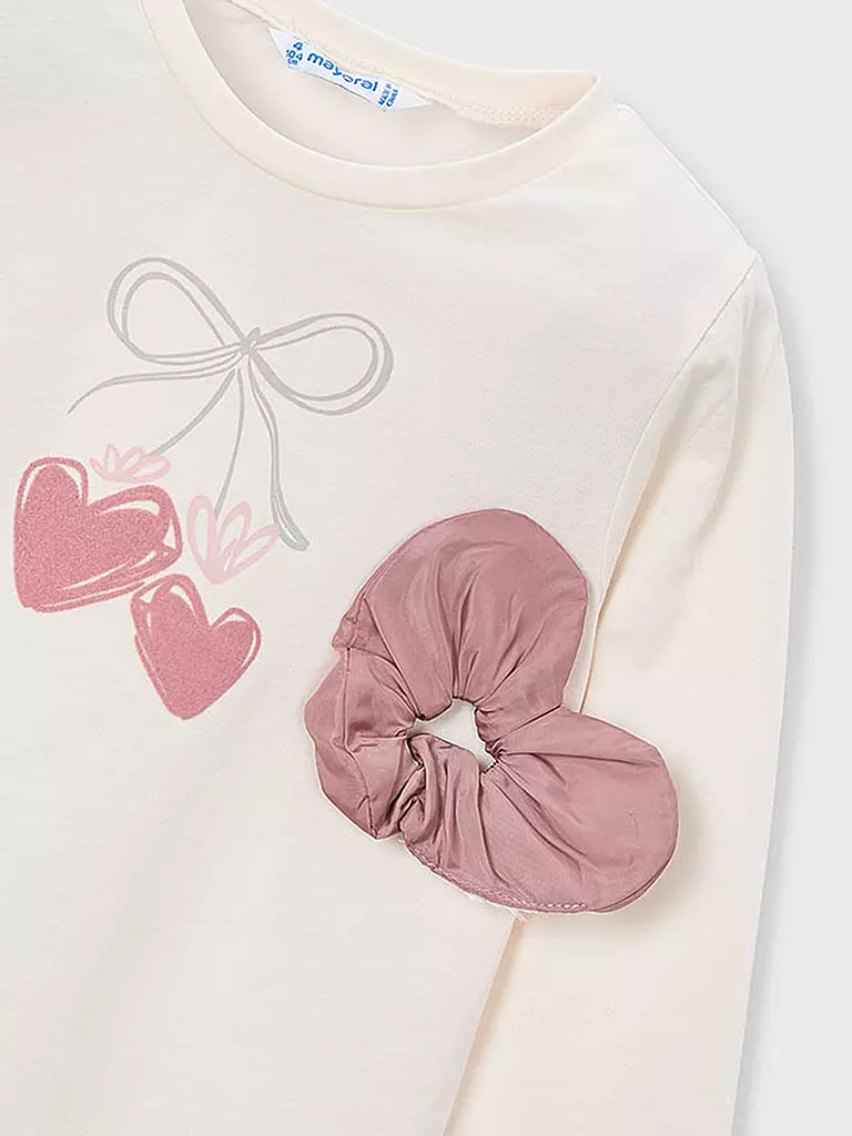 MAYORAL | Mädchen Langarmshirt und Haargummi | creme