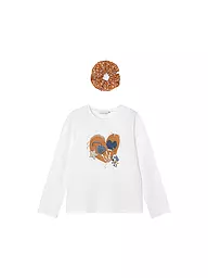 MAYORAL | Mädchen Set 2-teilig Langarmshirt und Haarband | Creme